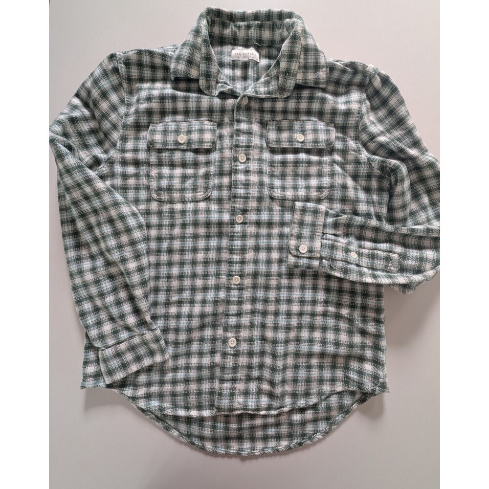 Free Assembly Men’s Long Sleeve Button Down Flannel 100% Cotton Size Medium